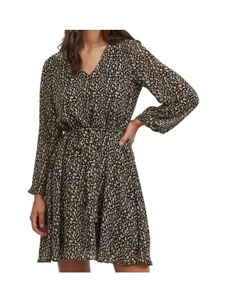 Robe Imprimée Noire Femme Vila Viadeline 1