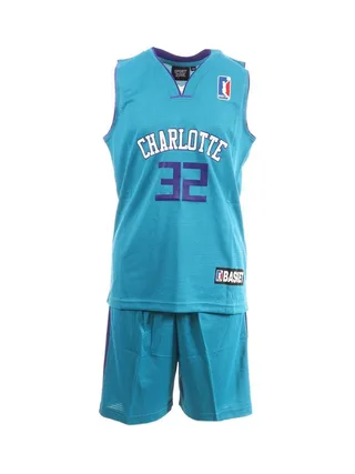 Charlotte Ensemble de basketball Bleu/Blanc Enfant Sport Zone 1