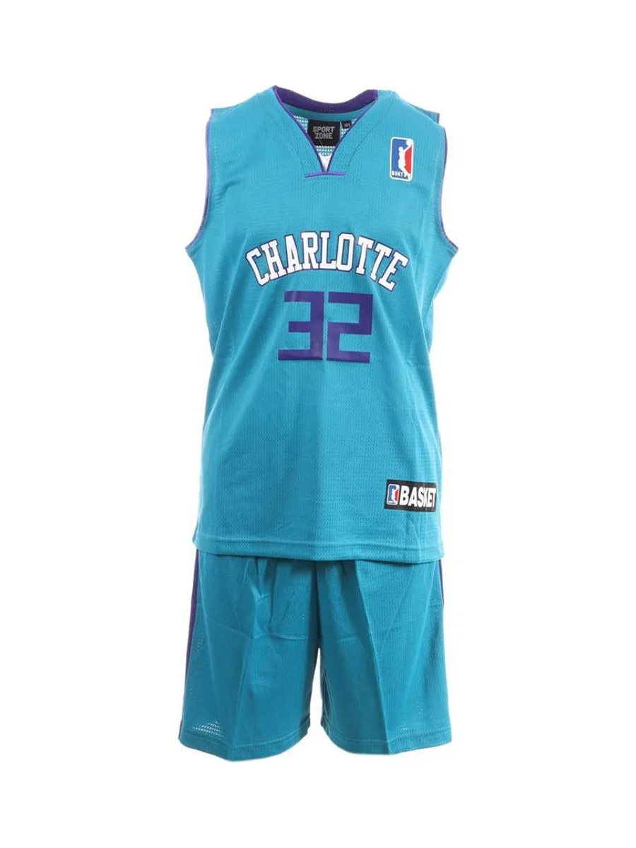 Charlotte Ensemble de basketball Bleu/Blanc Enfant Sport Zone 2