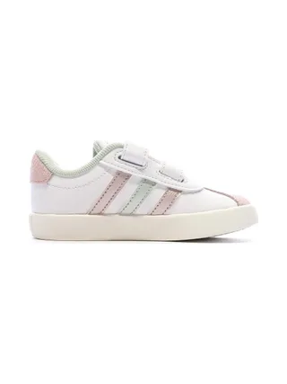 Baskets Blanches/Roses/Grises Fille Adidas Court 3.0 2
