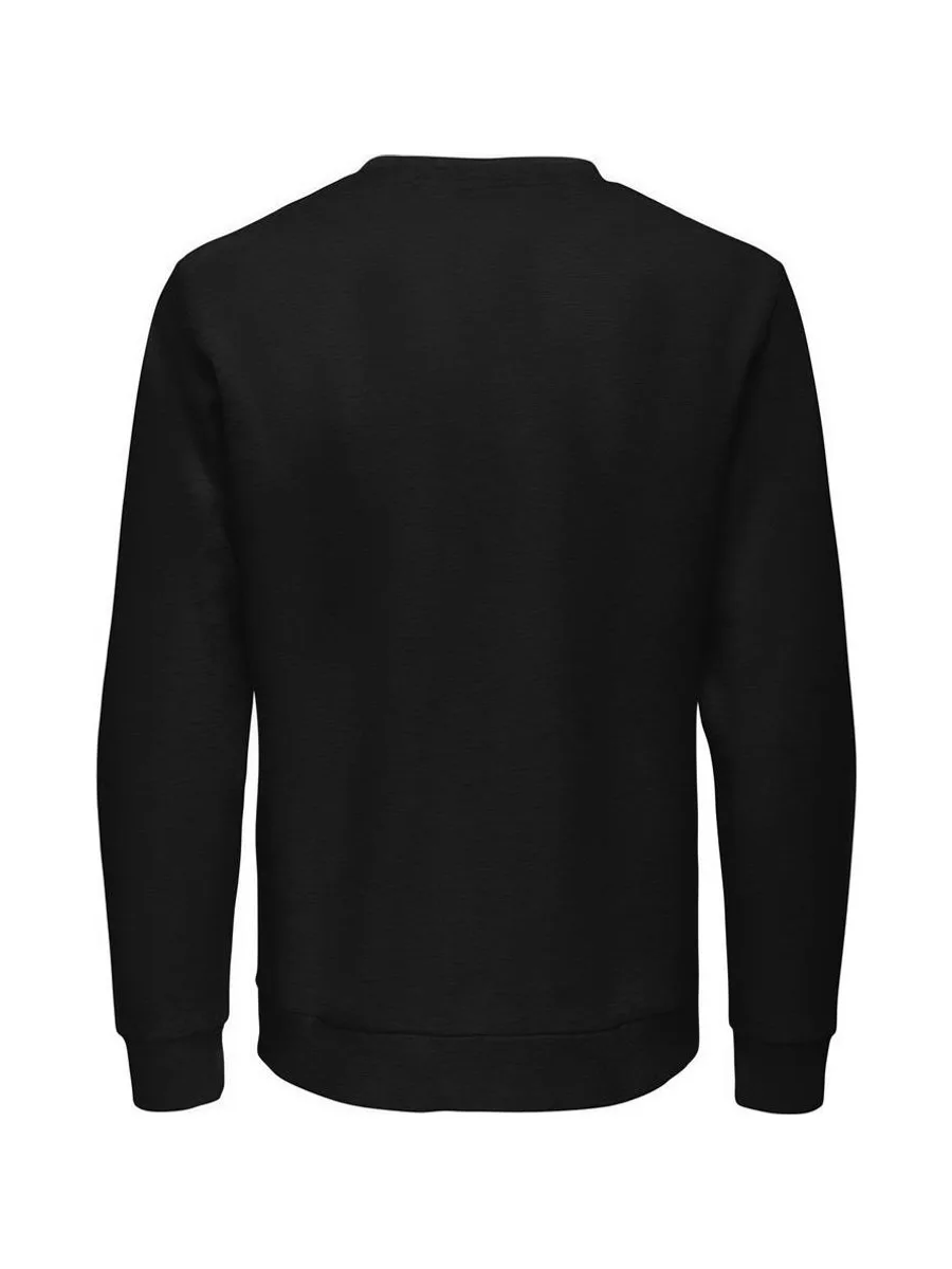 Sweat Noir Homme Only & Sons Chase 3