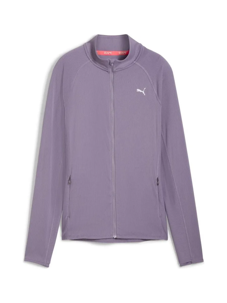Sweat Zippé Violet Femme Puma Run For Her Ribbed 2