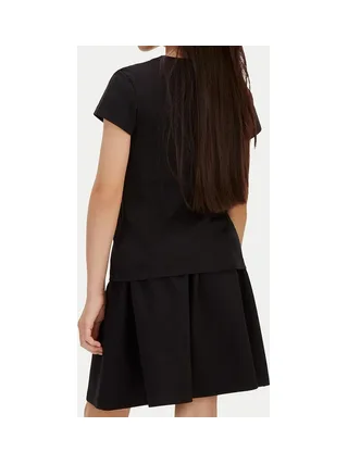 T-Shirt Noir/Rose Fille Calvin Klein Jeans Script Logo 2