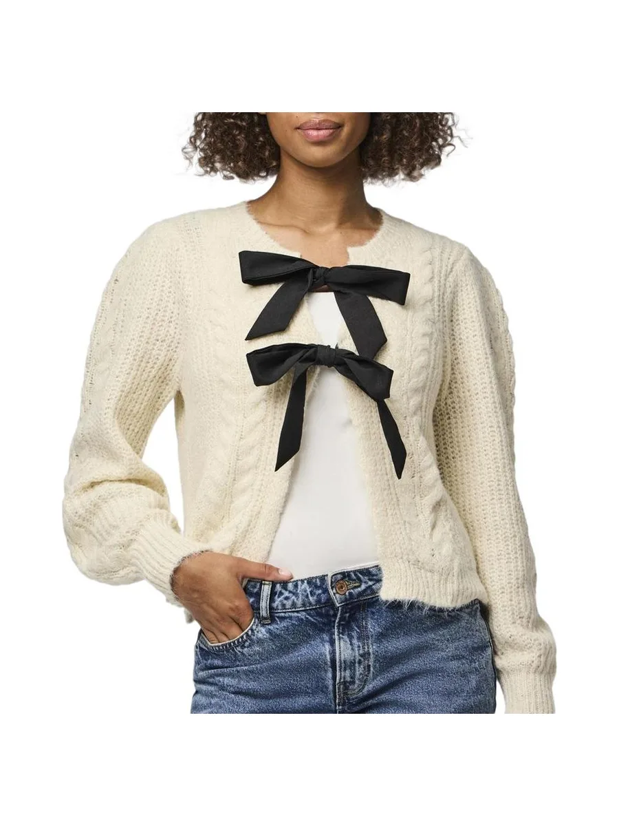Gilet Beige Femme Pieces Cow 2