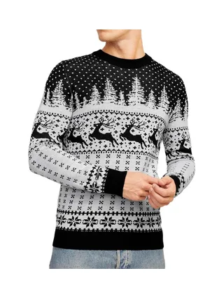 Pull de Noël Marine/Blanc Homme Jack & Jones Gabriel 1