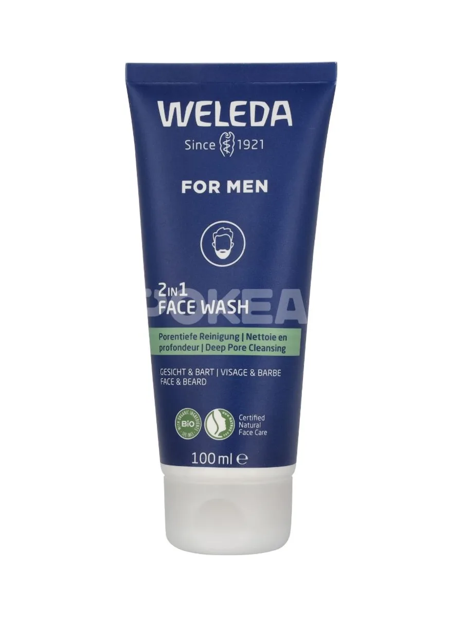 Weleda 2 In 1 face Wash For Men 100ml - Face And Beard 1