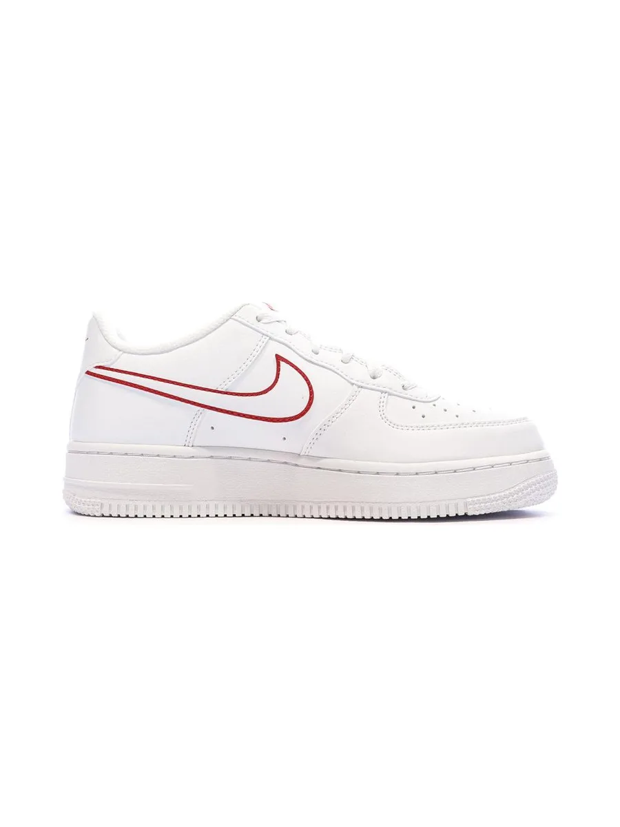 Baskets Blanche/Rouges Garçon Nike Air Force 1 3