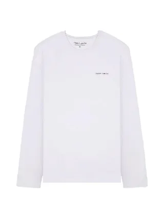 T-shirt Manches Longues Blanc Homme Teddy Smith 11017085D 1