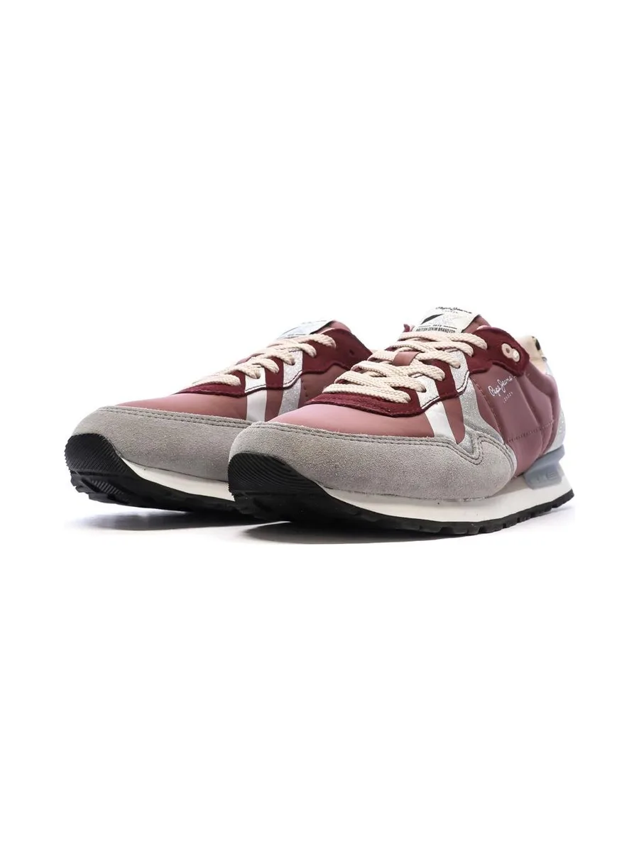 Baskets Bordeaux/Gris Femme Pepe jeans Marlon 7