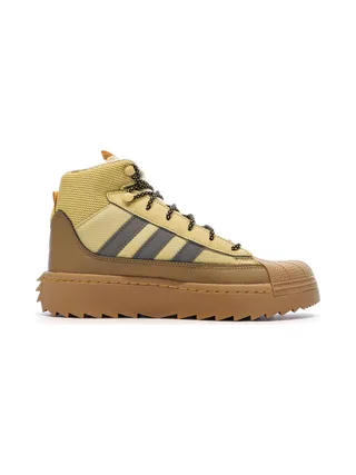 Baskets Camel/Jaune Femme Adidas Superstar Winter 2
