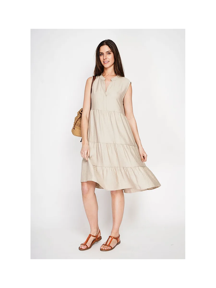 Robe col tunisien gaufrée à étages S/M 5