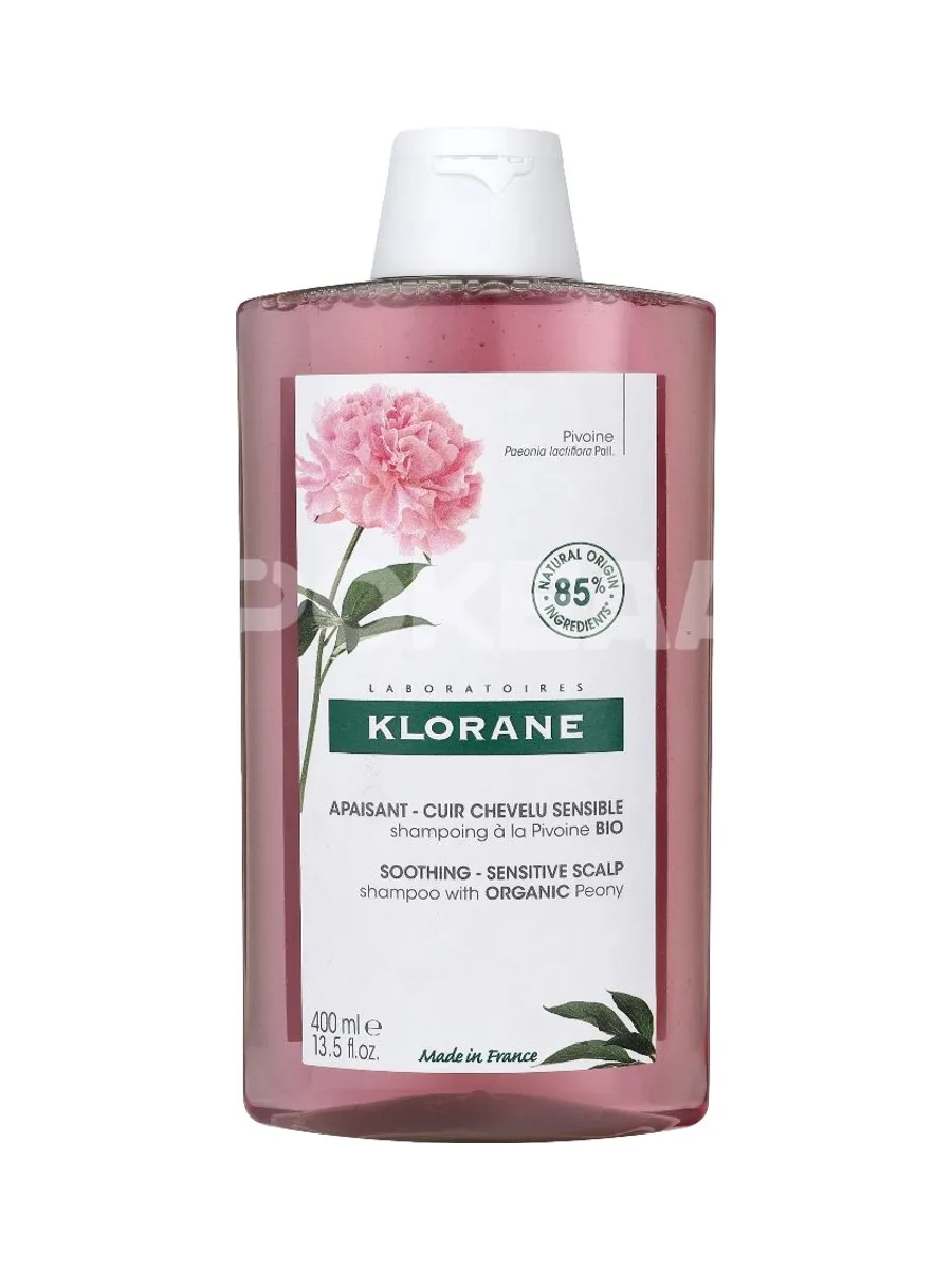 Klorane Shampoo With Organic Peony 400ml - Soothing-Sensitive Scalp 1