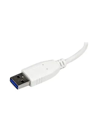 Portable 4 Port Mini USB 3.0 Hub - White 5