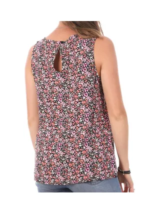 Débardeur Imprimé Rose/Noir Femme Vero Moda Easy 2