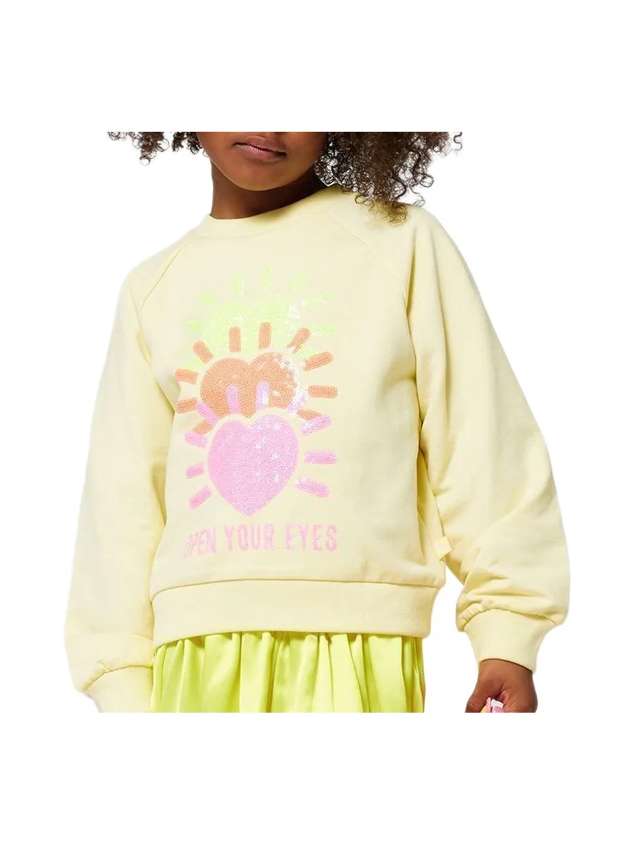 Sweat Jaune Fille Billieblush U20880 Yellow 2