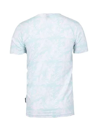 T-shirt Blanc/Turquoise Homme La Maison Blaggio Fleur 2