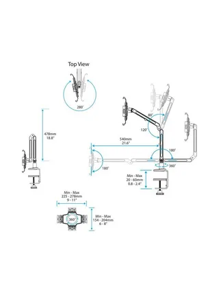 Tablet Stand Desk Mount - White 5