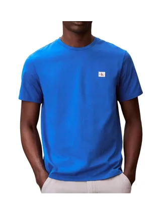 T-Shirt Bleu Homme Calvin Klein Jeans Badge L4G 1