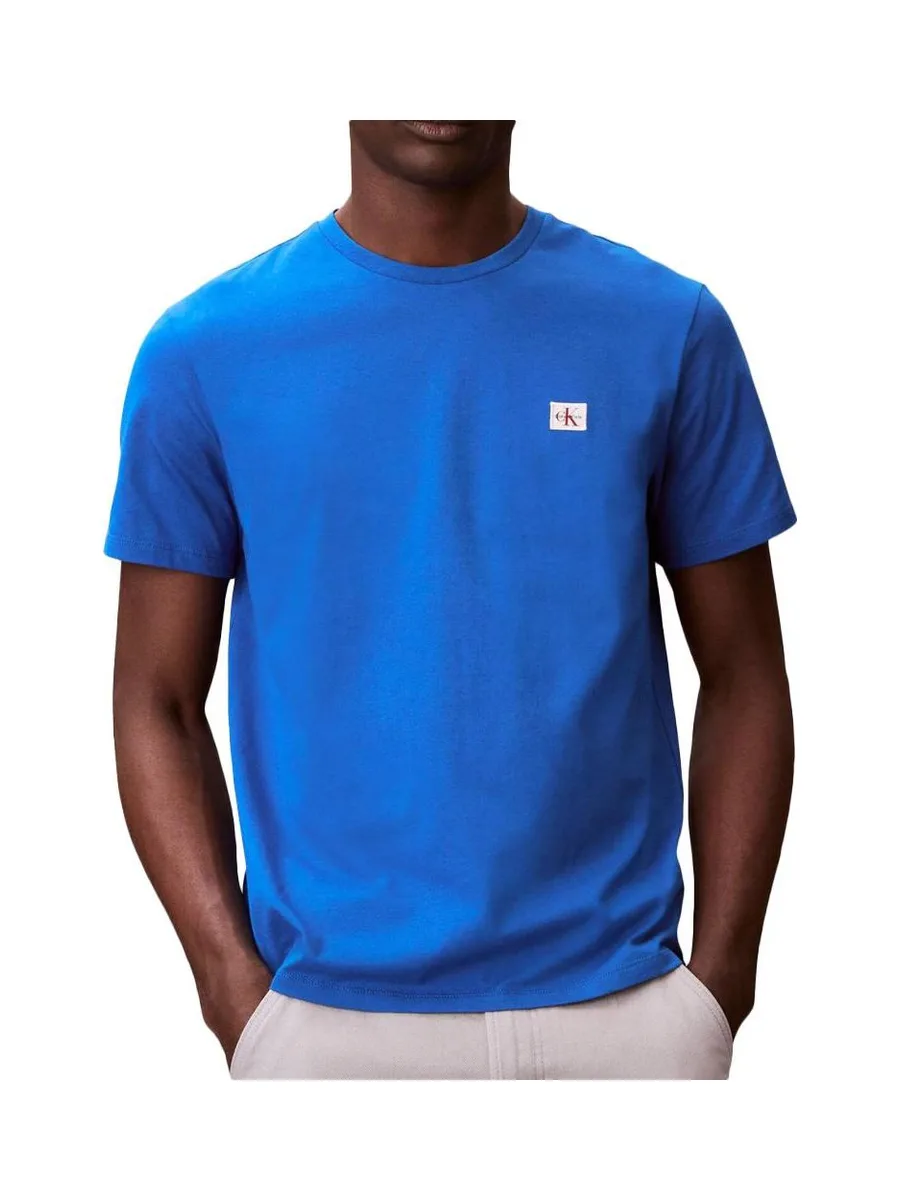 T-Shirt Bleu Homme Calvin Klein Jeans Badge L4G 1