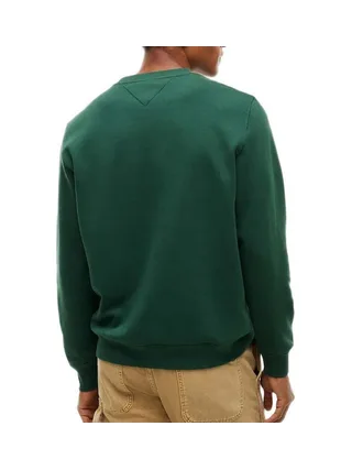 Sweat Vert Foncé Homme Tommy Hilfiger Linear Crew 2