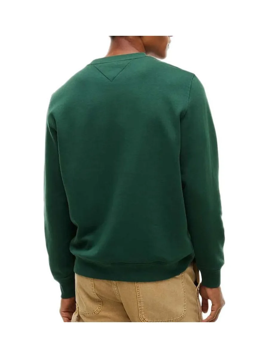 Sweat Vert Foncé Homme Tommy Hilfiger Linear Crew 3