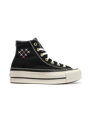 Baskets Noires Femme Converse All Star Lift Crafted 2