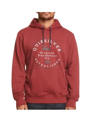 Sweat Rouge Homme Quiksilver Circletrimhood 1