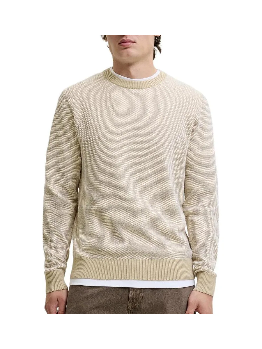 Pull Beige Homme Jack & Jones Globe Knit 2