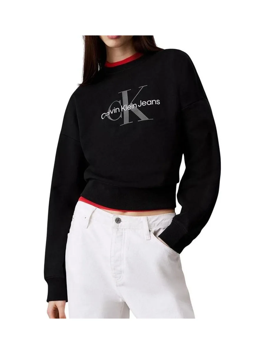 Sweat Noir Femme Calvin Klein Jeans LV047B234G 2