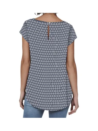 Top Bleu imprimé Femme Only Nova 2