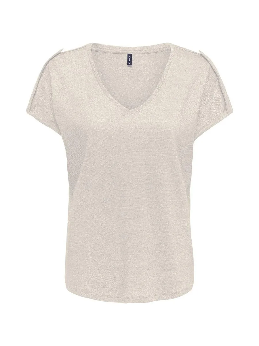 T-Shirt Beige Femme Only Rabi 2