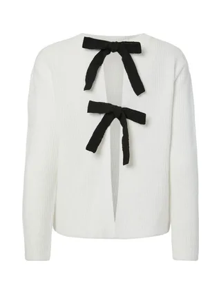 Gilet Blanc/Noir Femme Pieces Silly 1