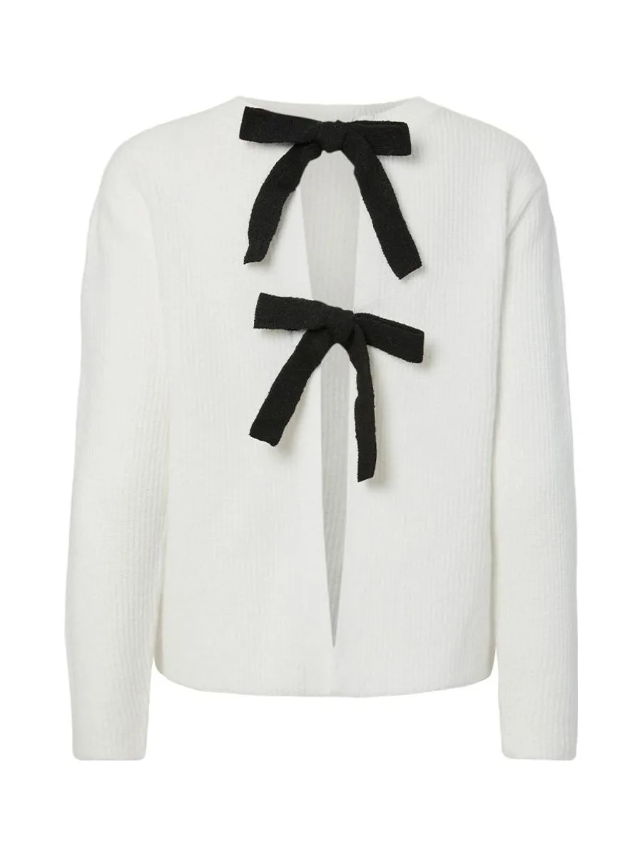 Gilet Blanc/Noir Femme Pieces Silly 2