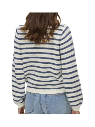Pull Blanc/Marine Femme Vero Moda Gorgeous 2