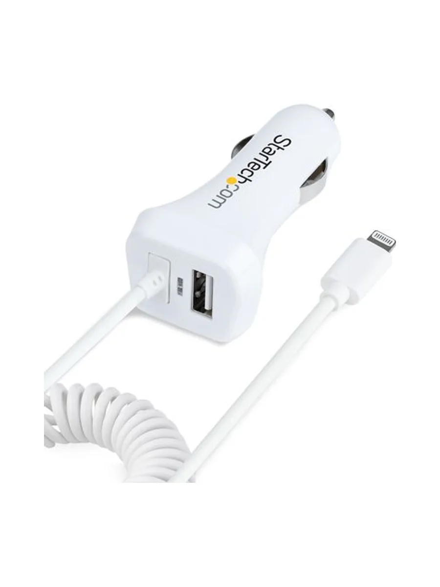 Lightning Car Charger w/Cable 2 Ports 2