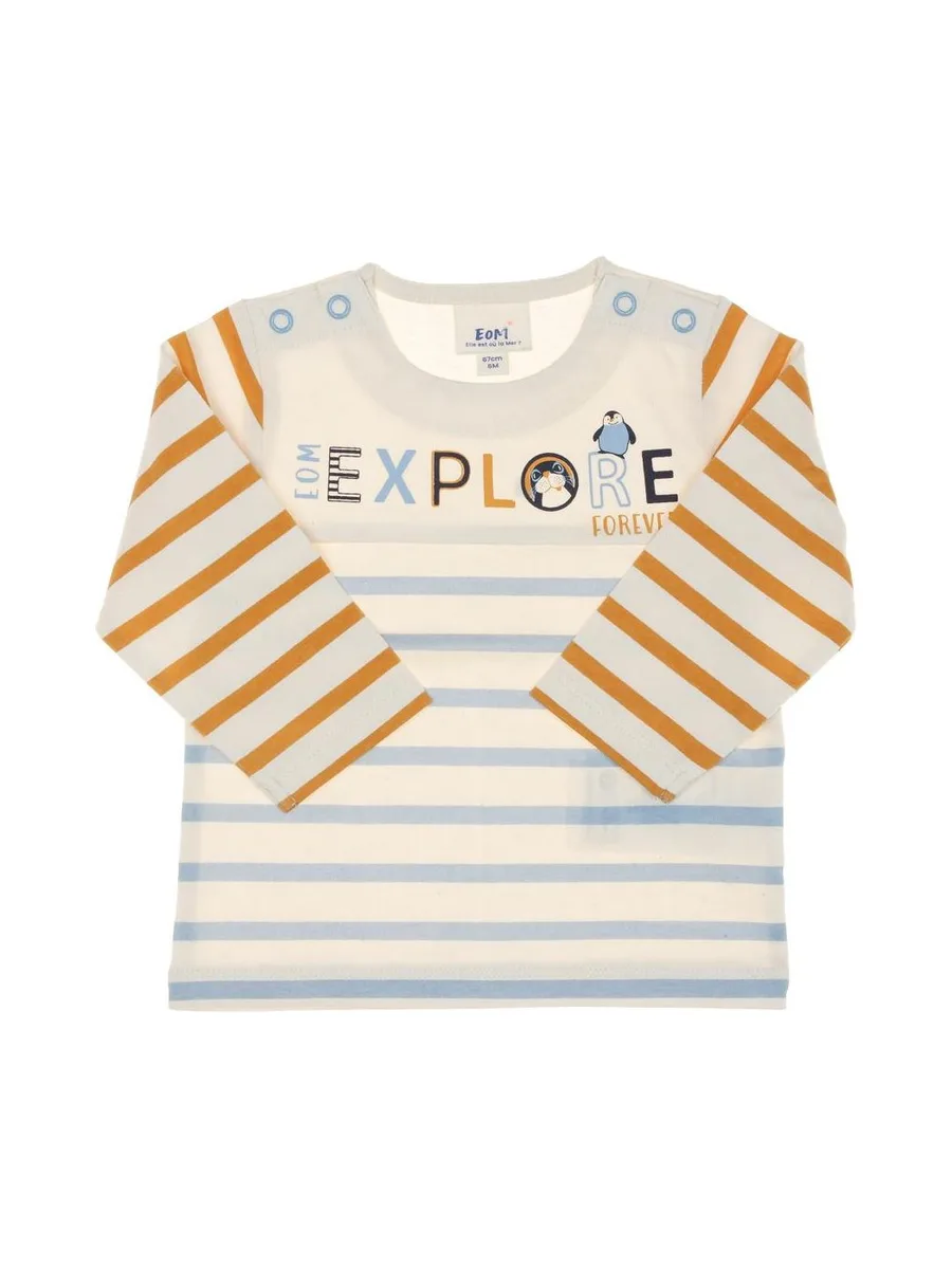 T-shirt Bleu à Rayures Enfant EOM Elorisa 2