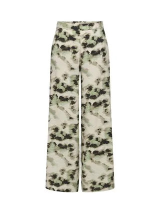 Pantalon fluide Beige/Vert/Noir Femme JDY Millie 1