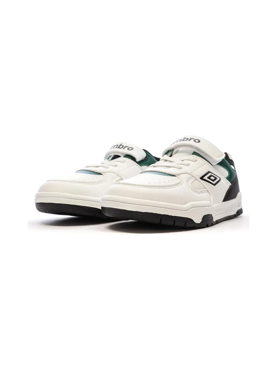Baskets Blanches/Noires/Vert Garçon Umbro Travys 6