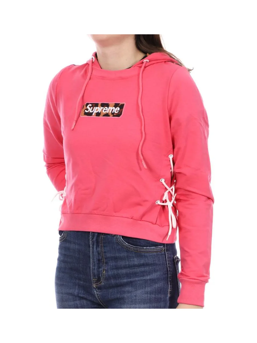Sweat à capuche Rose Femme Supreme Grip Wild 1