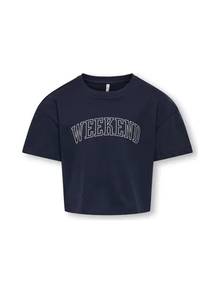 T-Shirt Marine Fille Kids ONLY Kogrexa 1