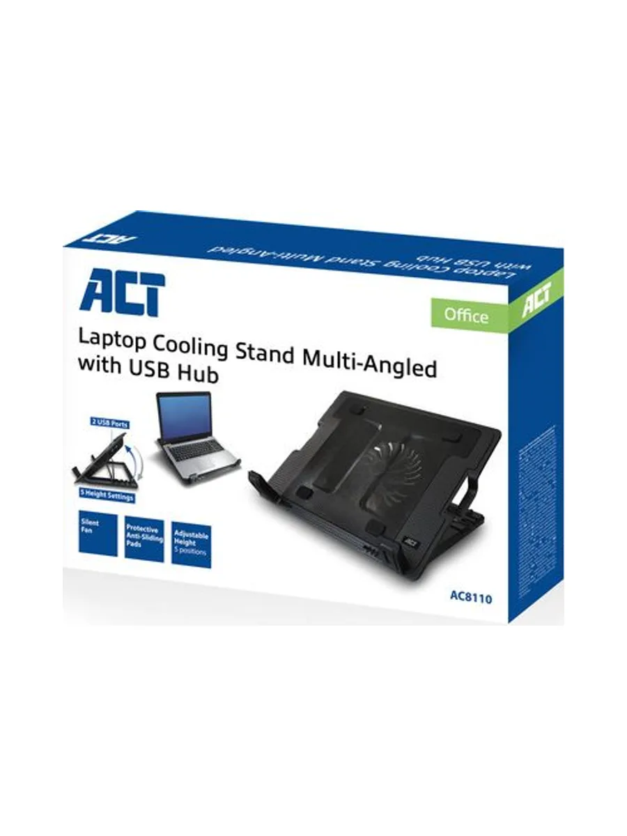 Laptop stand w fan and 2-port usb hub 4