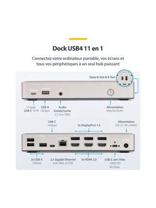StarTech.com 150UE-USB4DOCKTRIPLE laptop dock/port replicator 11