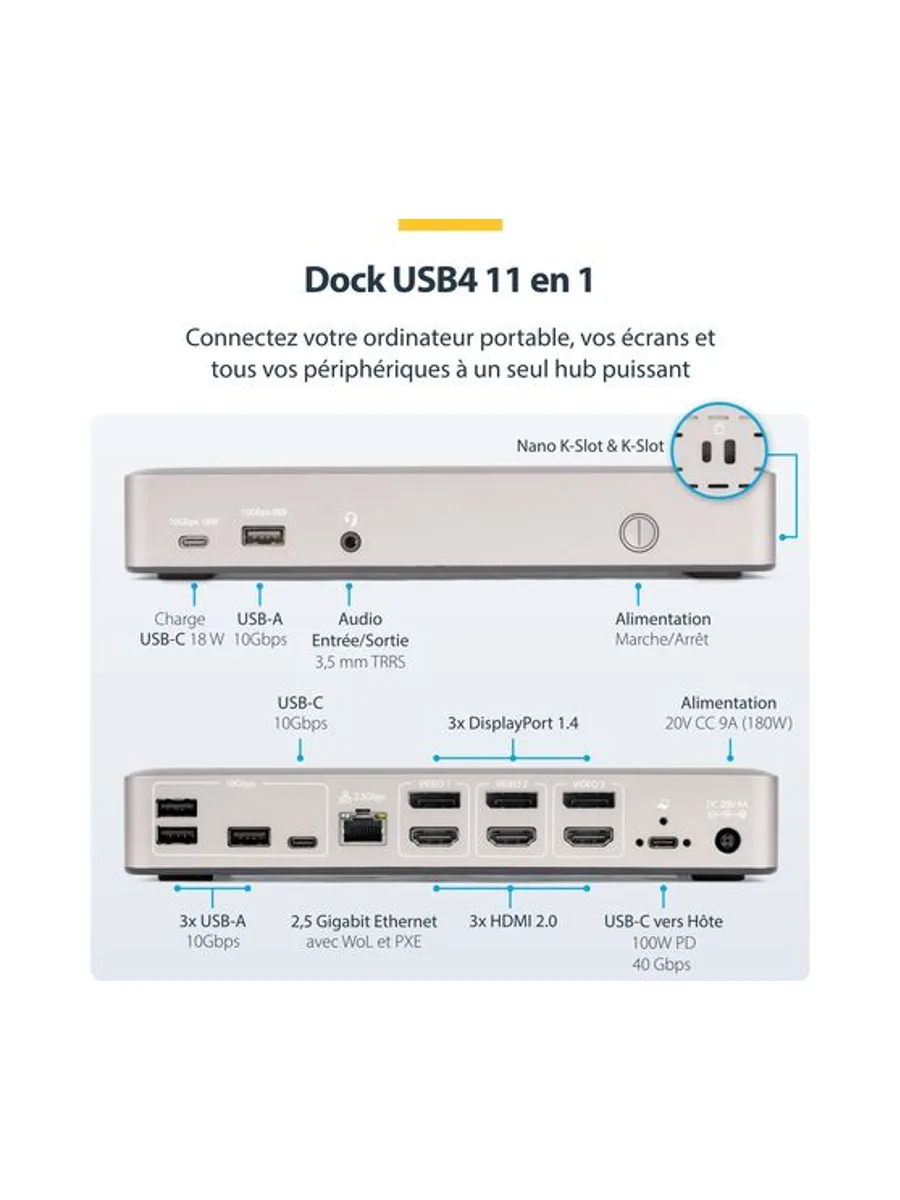 StarTech.com 150UE-USB4DOCKTRIPLE laptop dock/port replicator 11