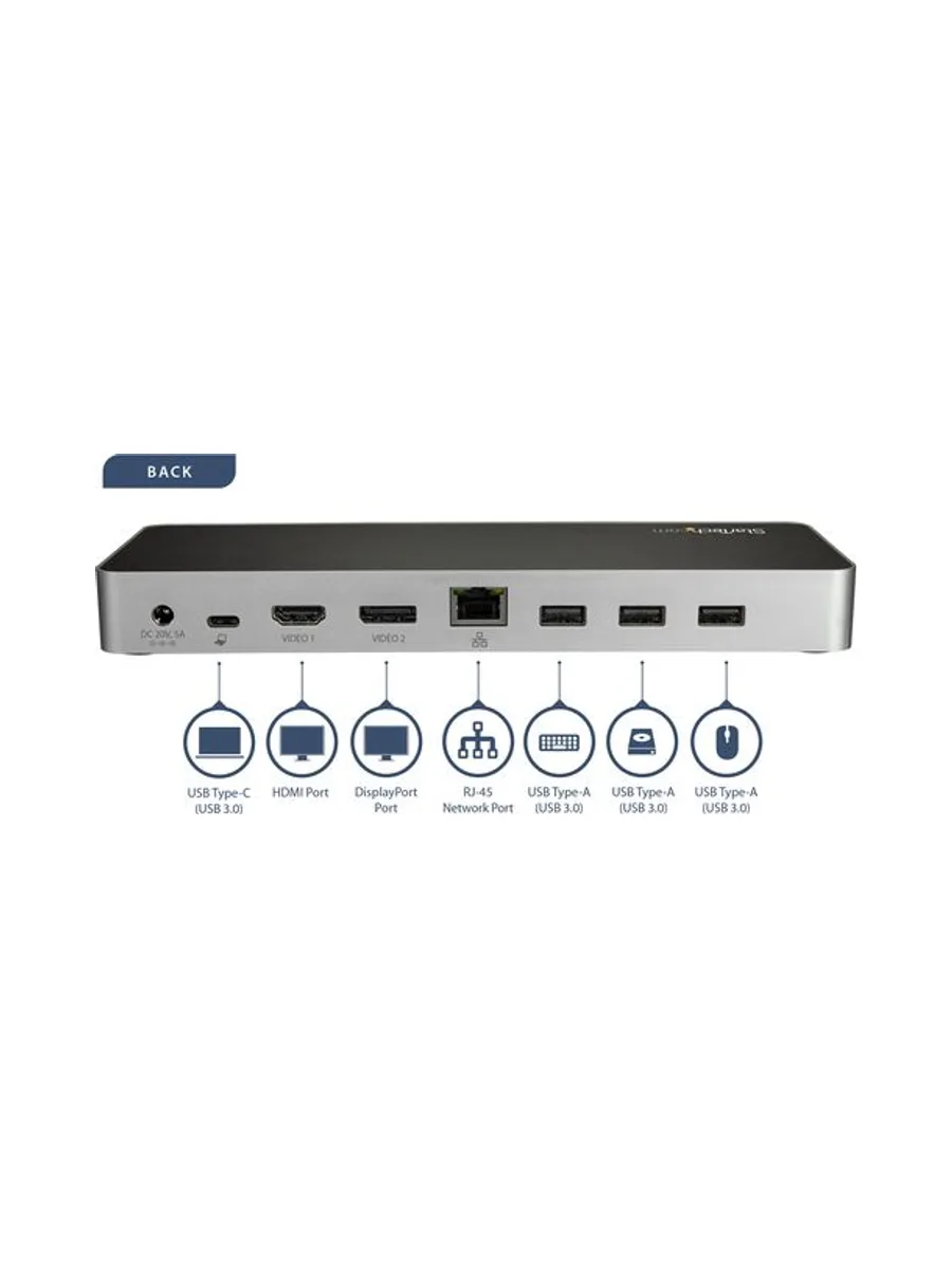 StarTech.com DK30CHDPPDUE laptop dock/port replicator 5
