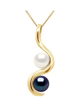 Collier Véritables Perles d'Eau Douce Rondes 7-8 mm — Or Jaune 750 Millièmes — 42 cm 1