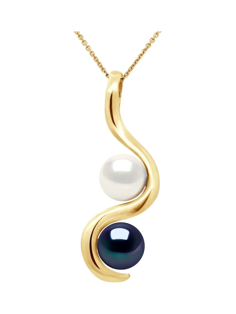 Collier Véritables Perles d'Eau Douce Rondes 7-8 mm — Or Jaune 750 Millièmes — 42 cm 1