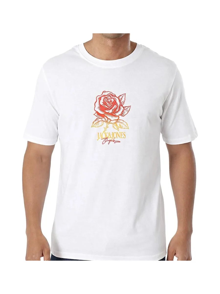 T-Shirt Blanc Noir Jack & Jones Joralmeria 2