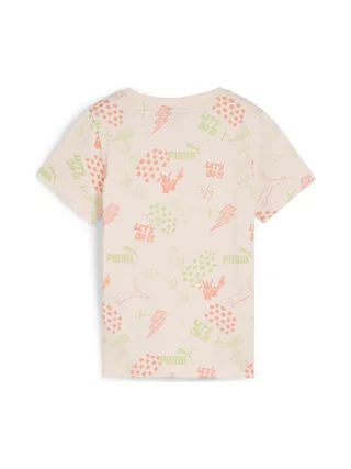 T-Shirt Rose Fille Puma Aop 2