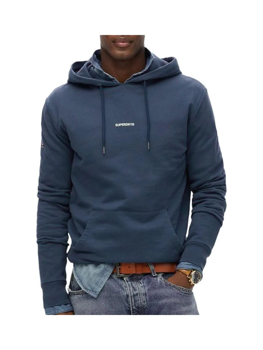 Sweat à Capuche Marine Homme Superdry Plain Hood 1