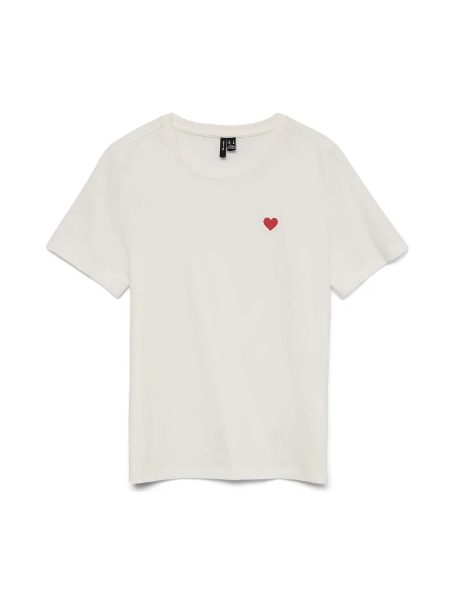 T-shirt Blanc Femme Vero Moda Folina 2